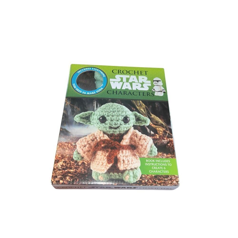 Star Wars Yoda + 5 Character Book/Kit-New Disney Lucasfilm Crochet (The Force)